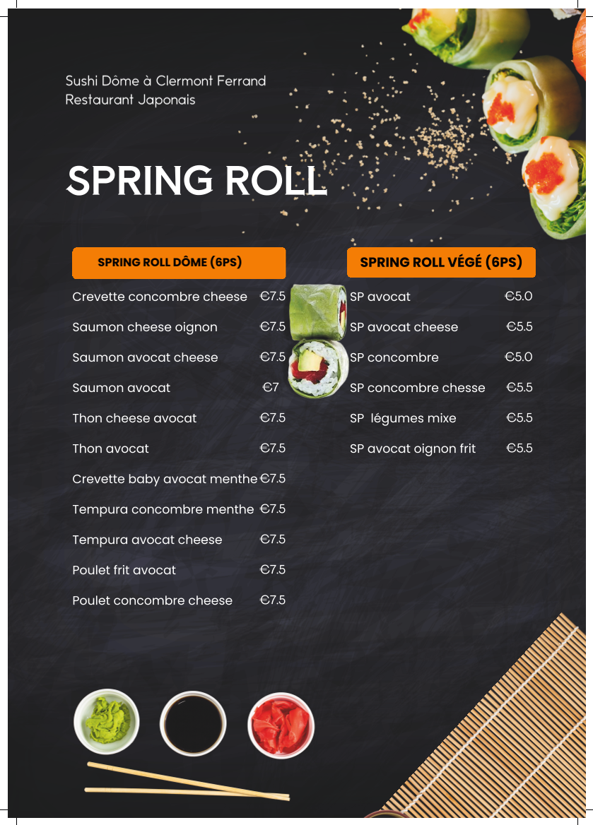 Sushi Dôme Photo Menu 5
