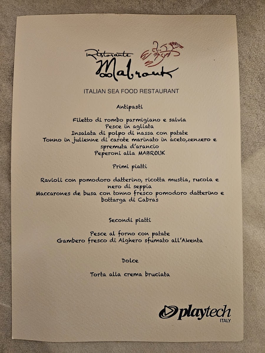 Ristorante Mabrouk Photo Menu 1