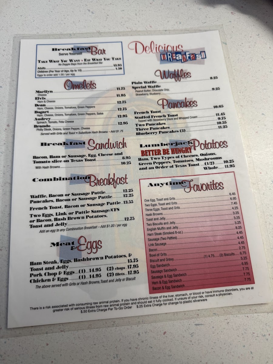 All American Diner Photo Menu 1