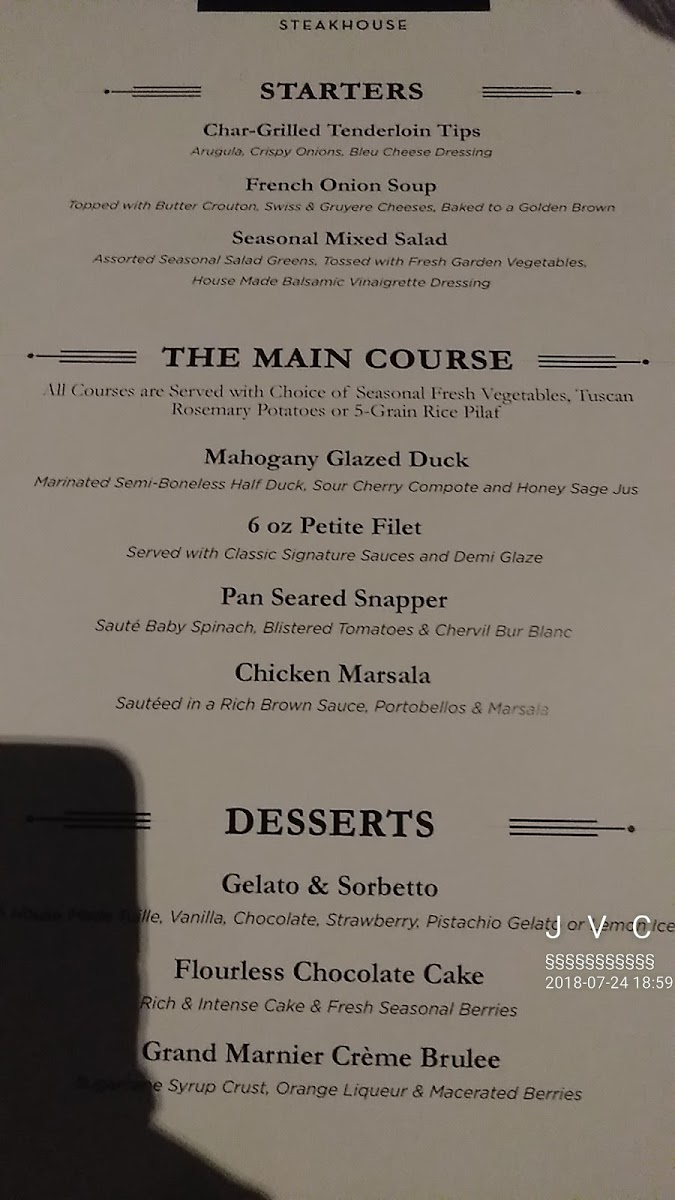 Farraddays Steakhouse Photo Menu 4
