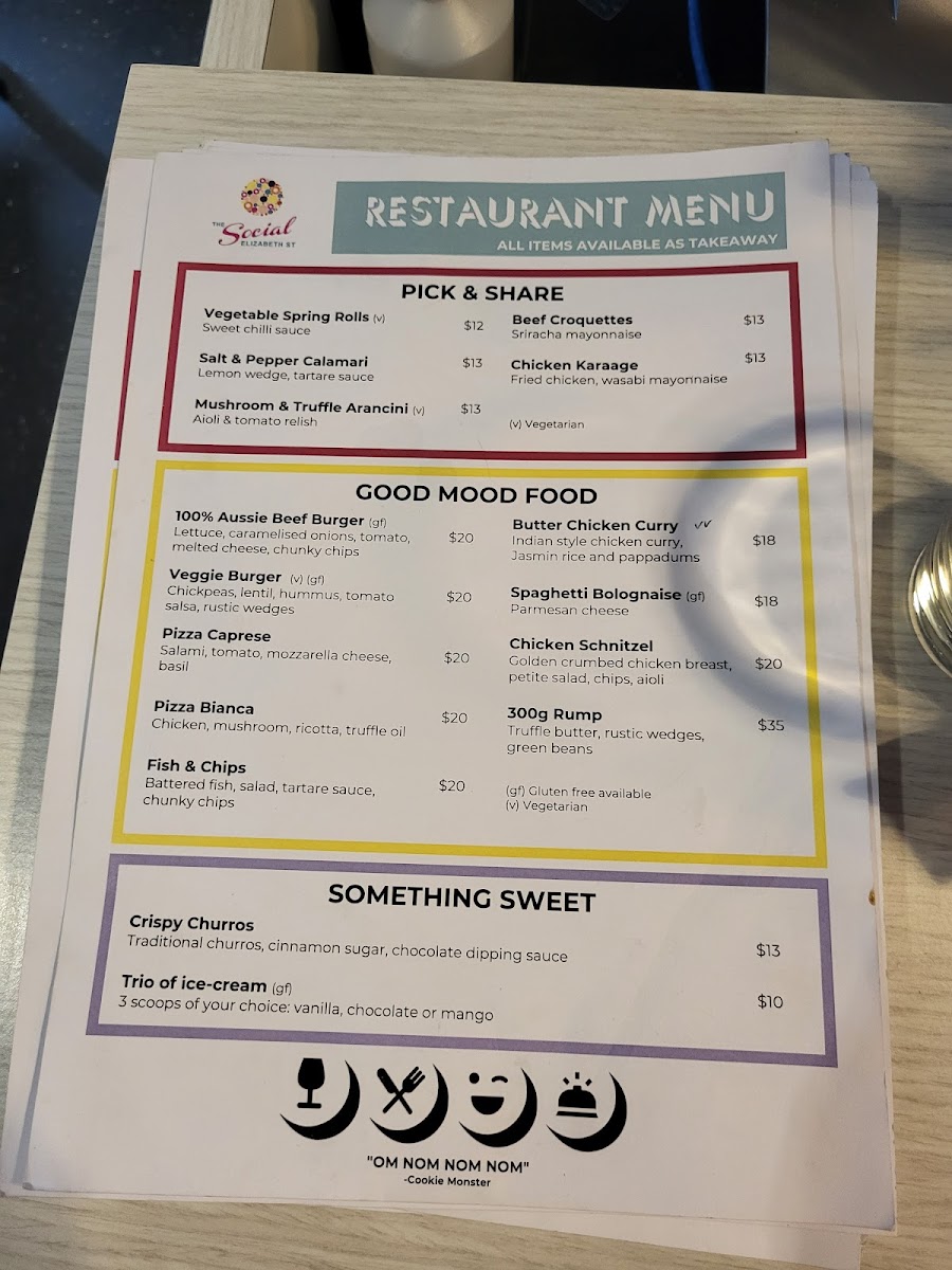 The Social Restaurant & Bar Photo Menu 2