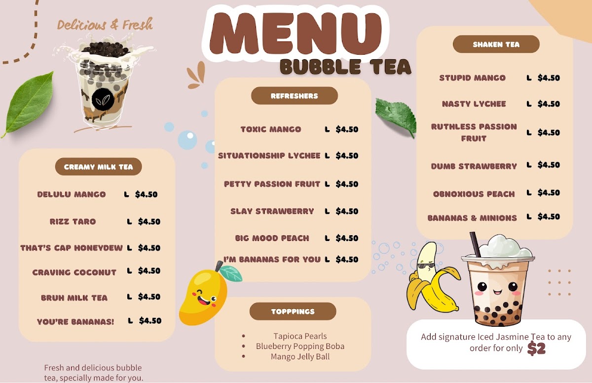 Burrito Paradise (Burrito/ Bubble Tea) Photo Menu 1