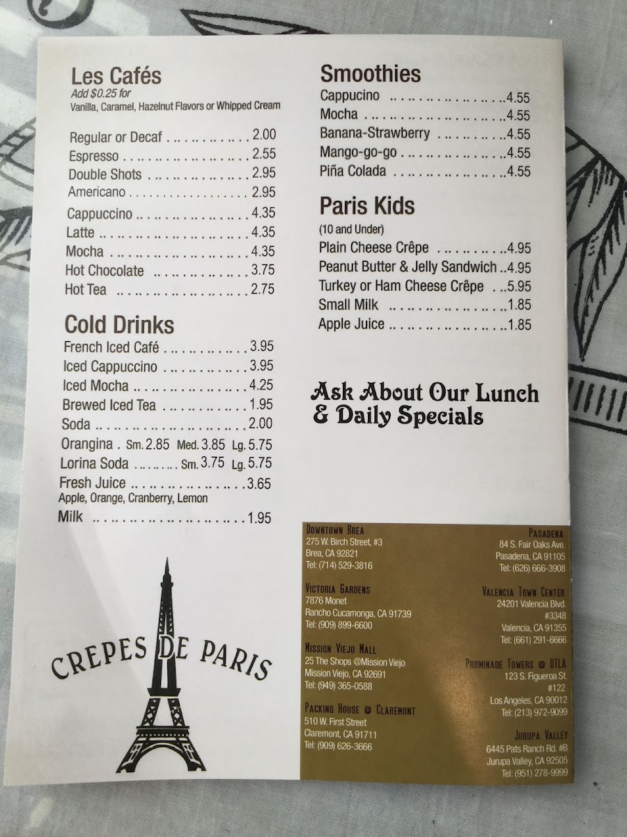 Crepes De Paris Photo Menu 10
