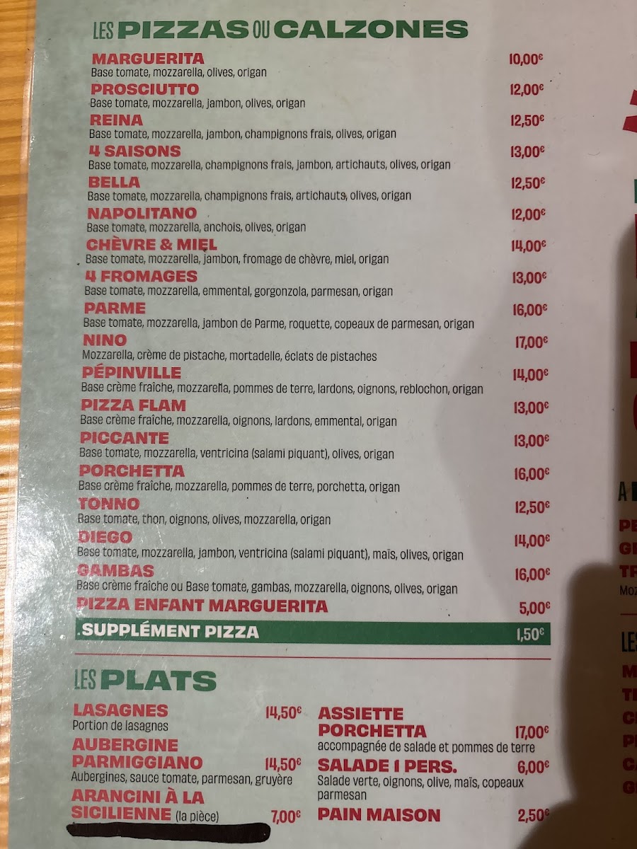 Chez Nino et Pilar Photo Menu 1