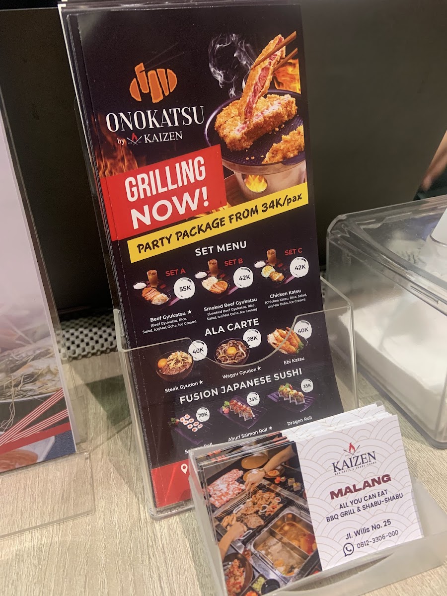 Kaizen All You Can Eat BBQ Grill & Shabu-Shabu Photo Menu 2