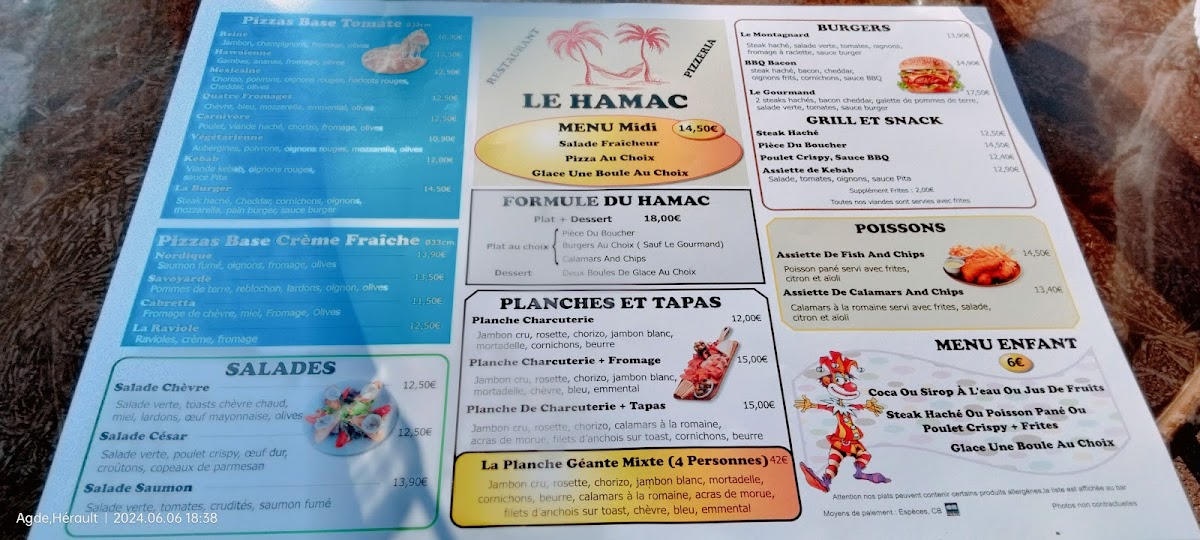 Le Palace Photo Menu 1