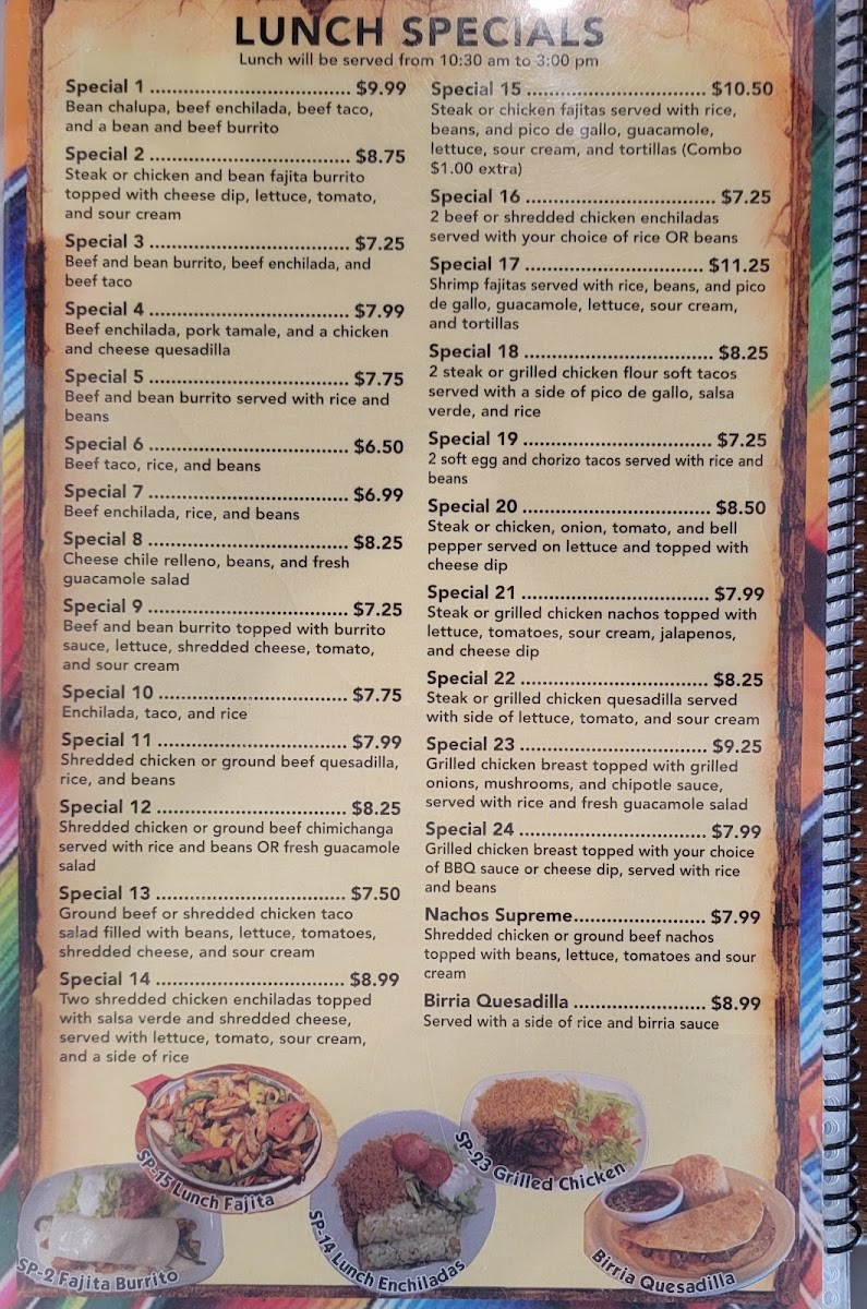 EL Charro Mexican Restaurant Photo Menu 10
