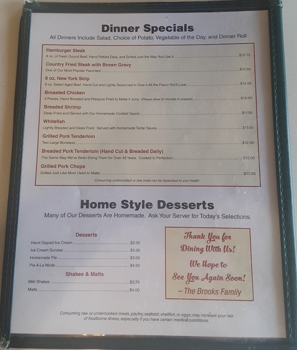 20th Century Restaurant Photo Menu 3