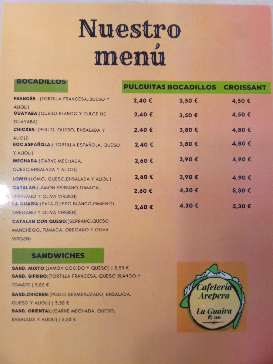 Cafetería Arepera La Guaira Photo Menu 5