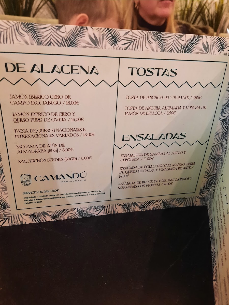 Restaurante Camandú Photo Menu 1