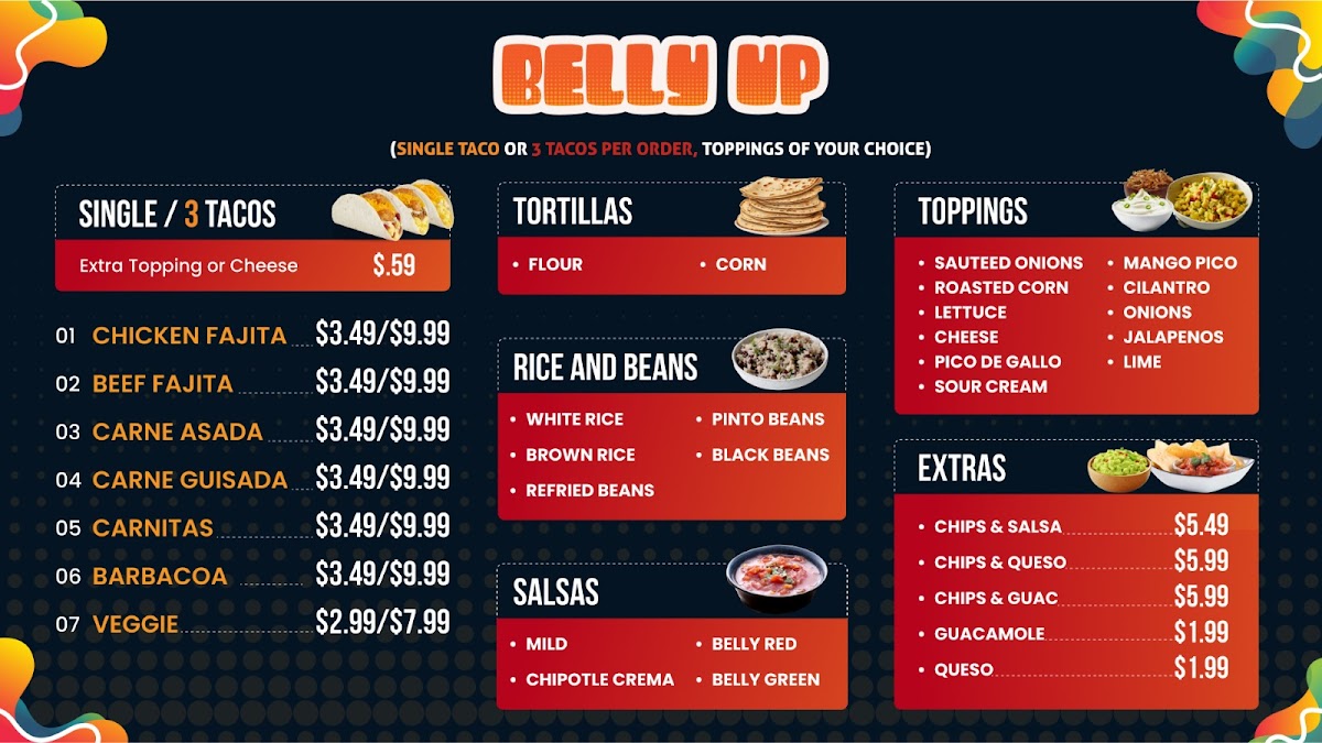 Belly Up Mexican Grill Photo Menu 2