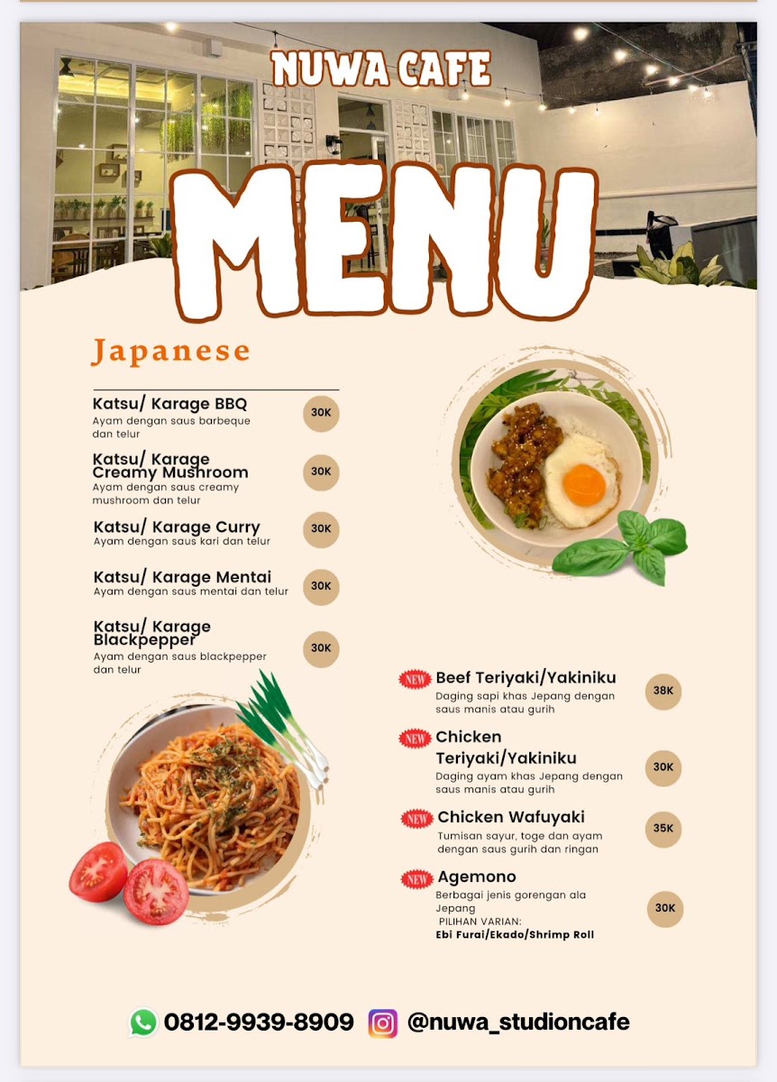 NUWA Cafe Photo Menu 1