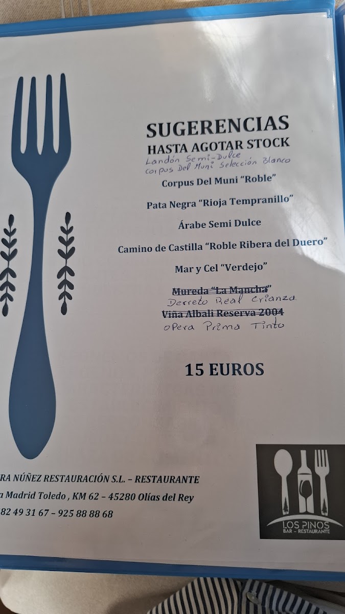 Restaurante Los Pinos Photo Menu 10