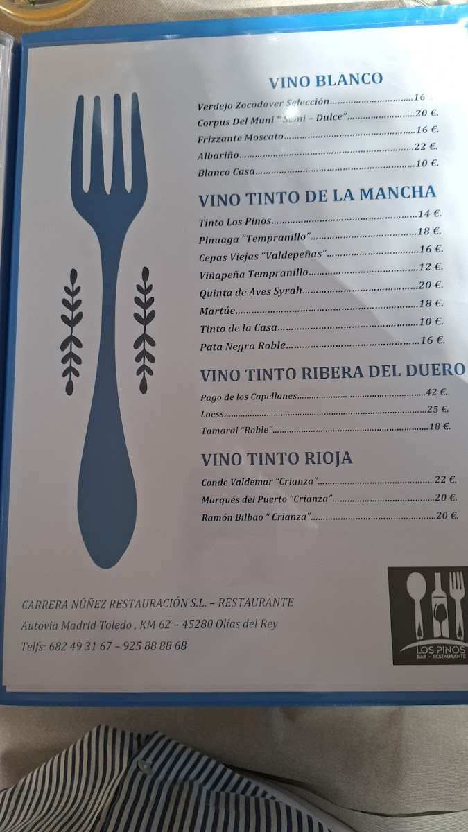 Restaurante Los Pinos Photo Menu 4