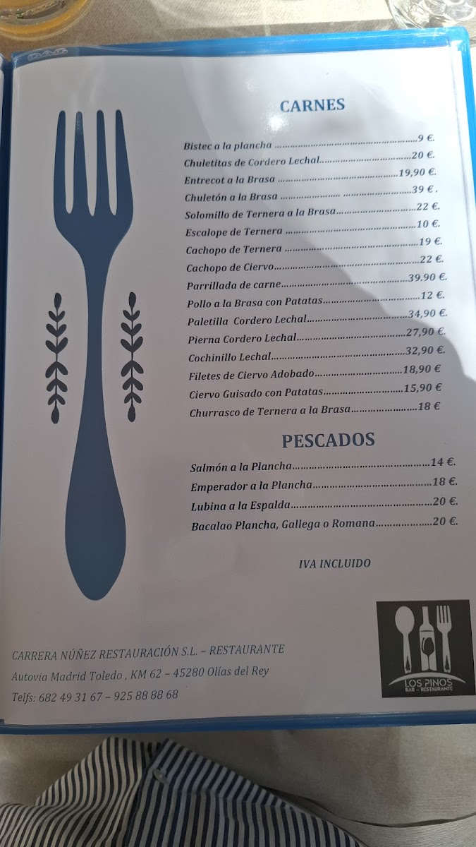 Restaurante Los Pinos Photo Menu 5