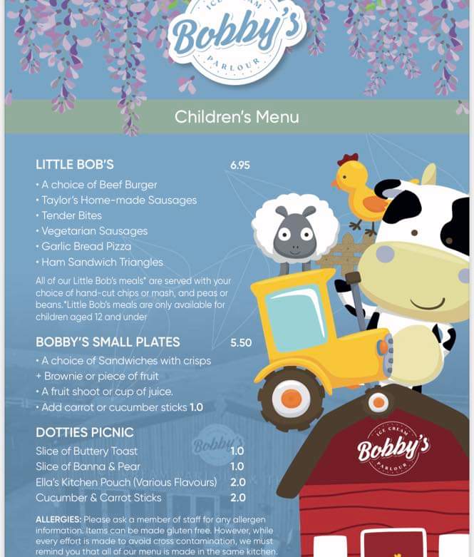 Bobby's Ice Cream Parlour Photo Menu 5