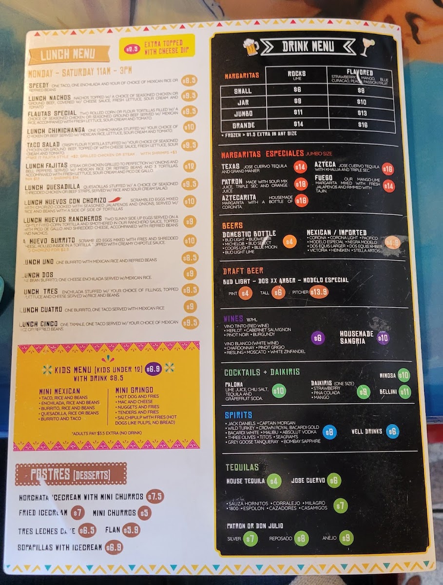 Azteca Mexican Restaurant Photo Menu 3