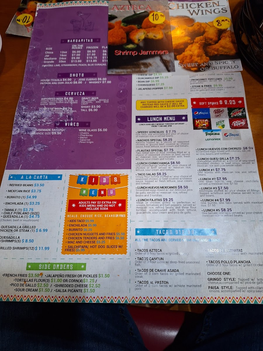 Azteca Mexican Restaurant Photo Menu 6