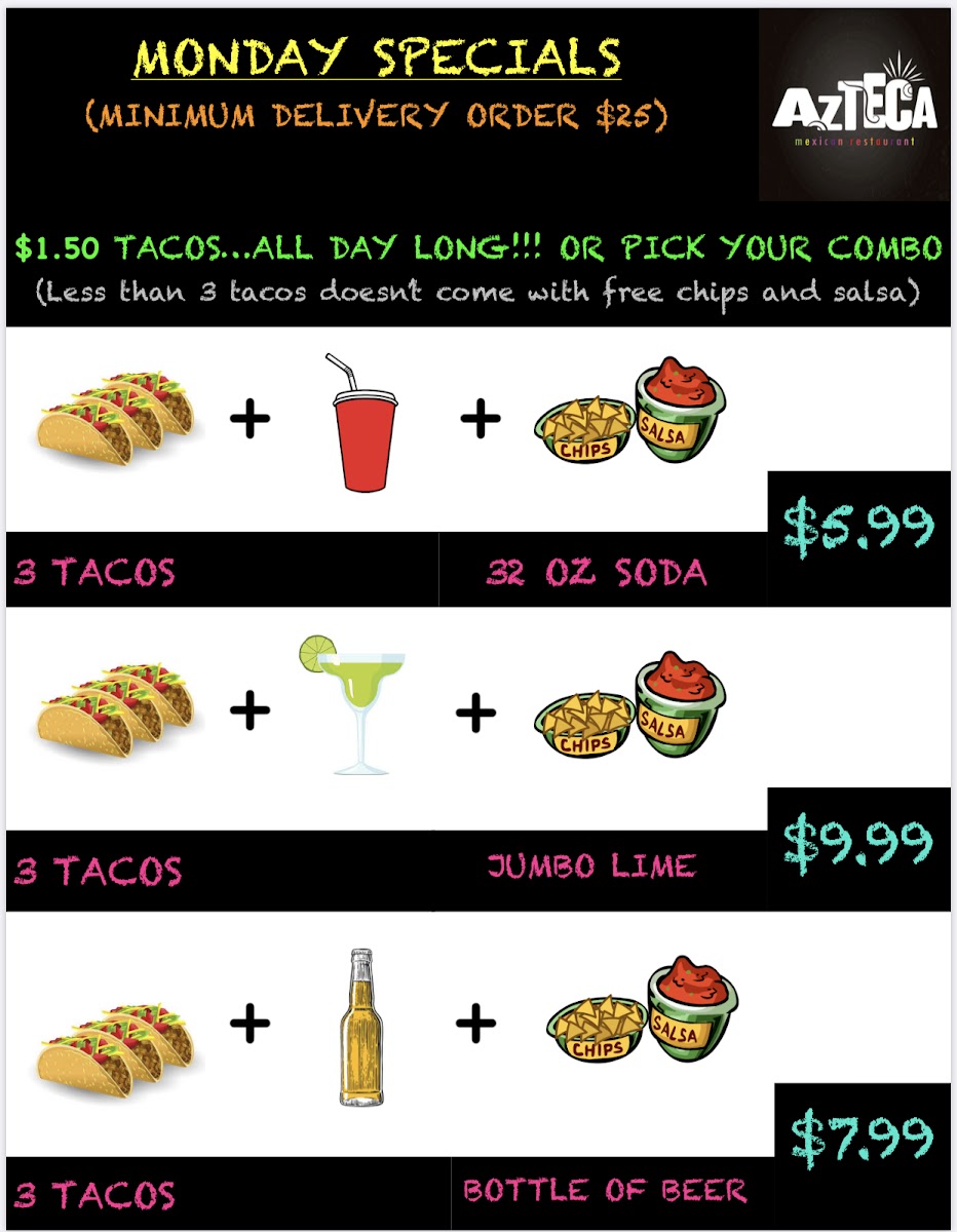 Azteca Mexican Restaurant Photo Menu 7