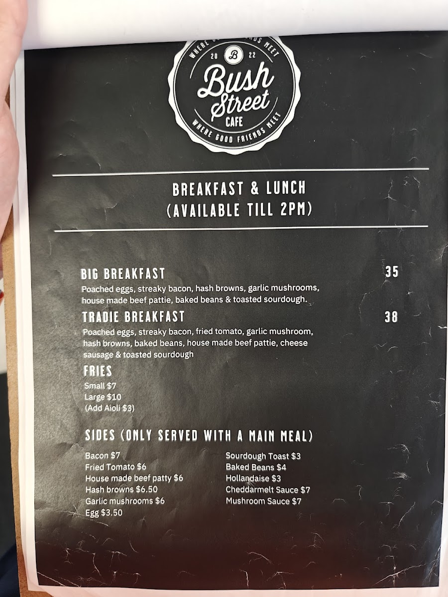 Bush Street Cafe Photo Menu 2