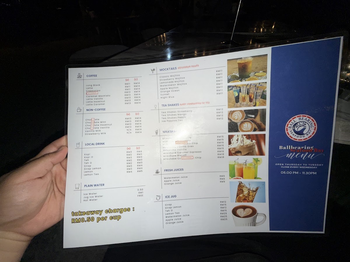 Ball Bearing Seafood Bay Photo Menu 2
