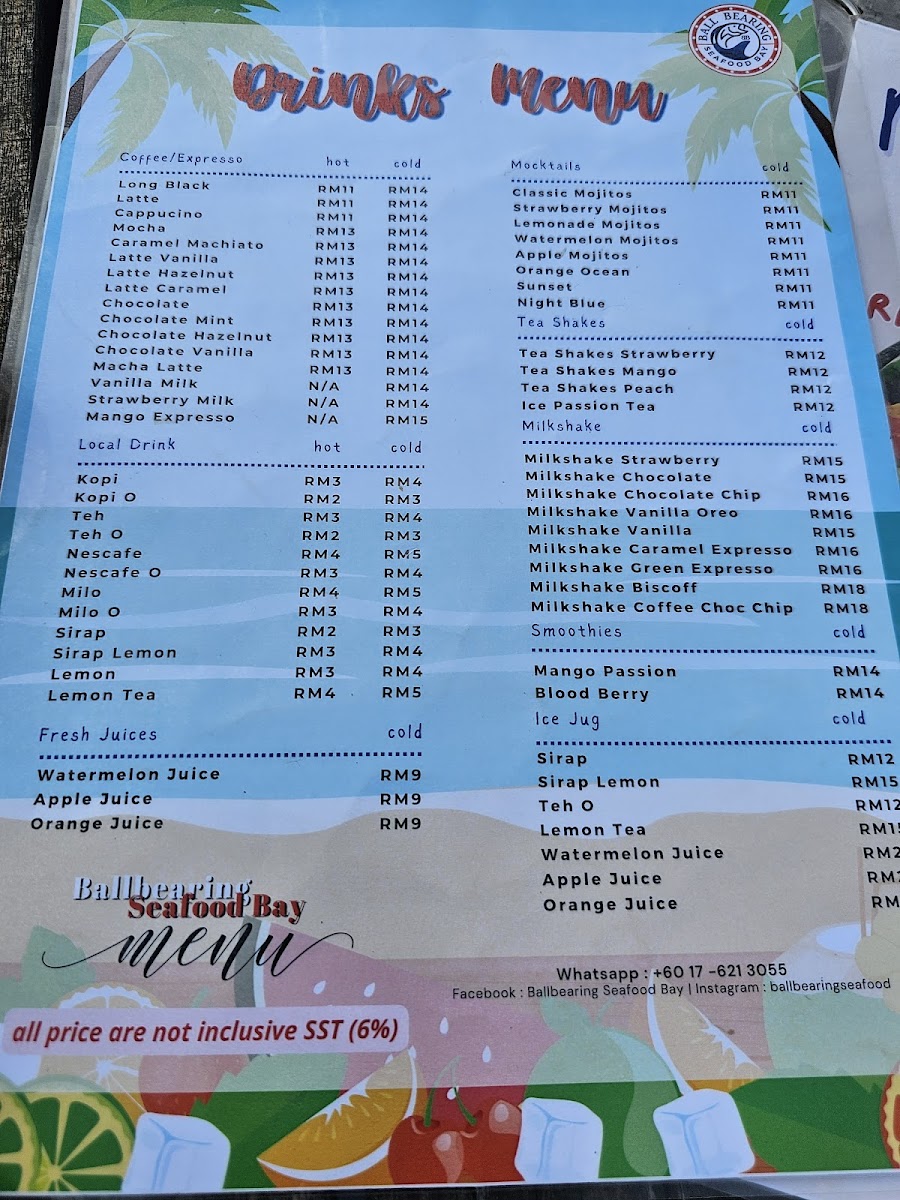 Ball Bearing Seafood Bay Photo Menu 6
