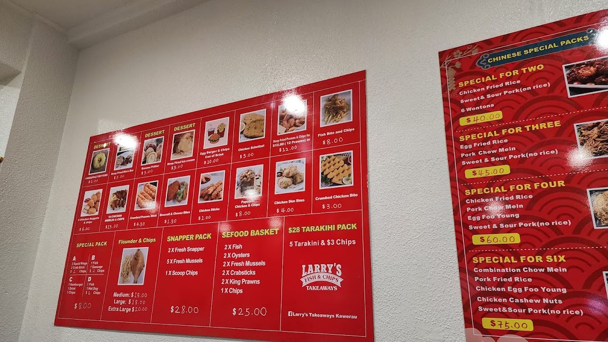 Larry's Takeaways Photo Menu 1