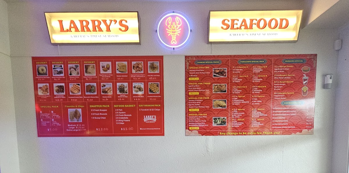 Larry's Takeaways Photo Menu 6