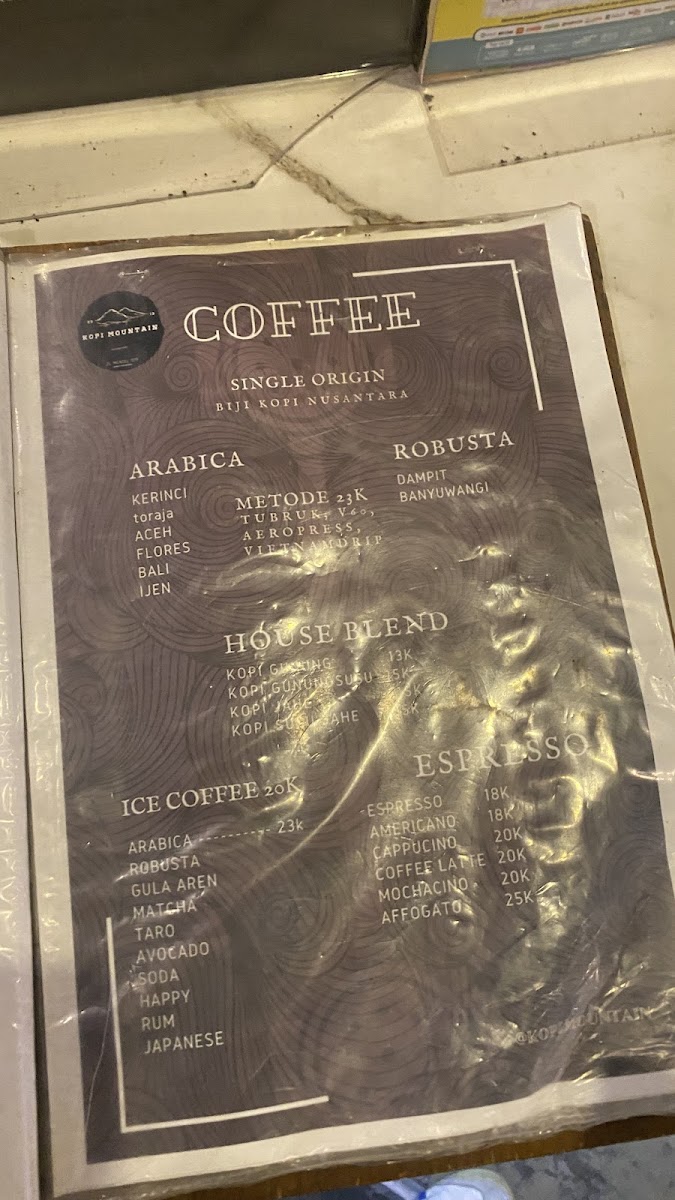 Mountain Coffee Shop Photo Menu 10