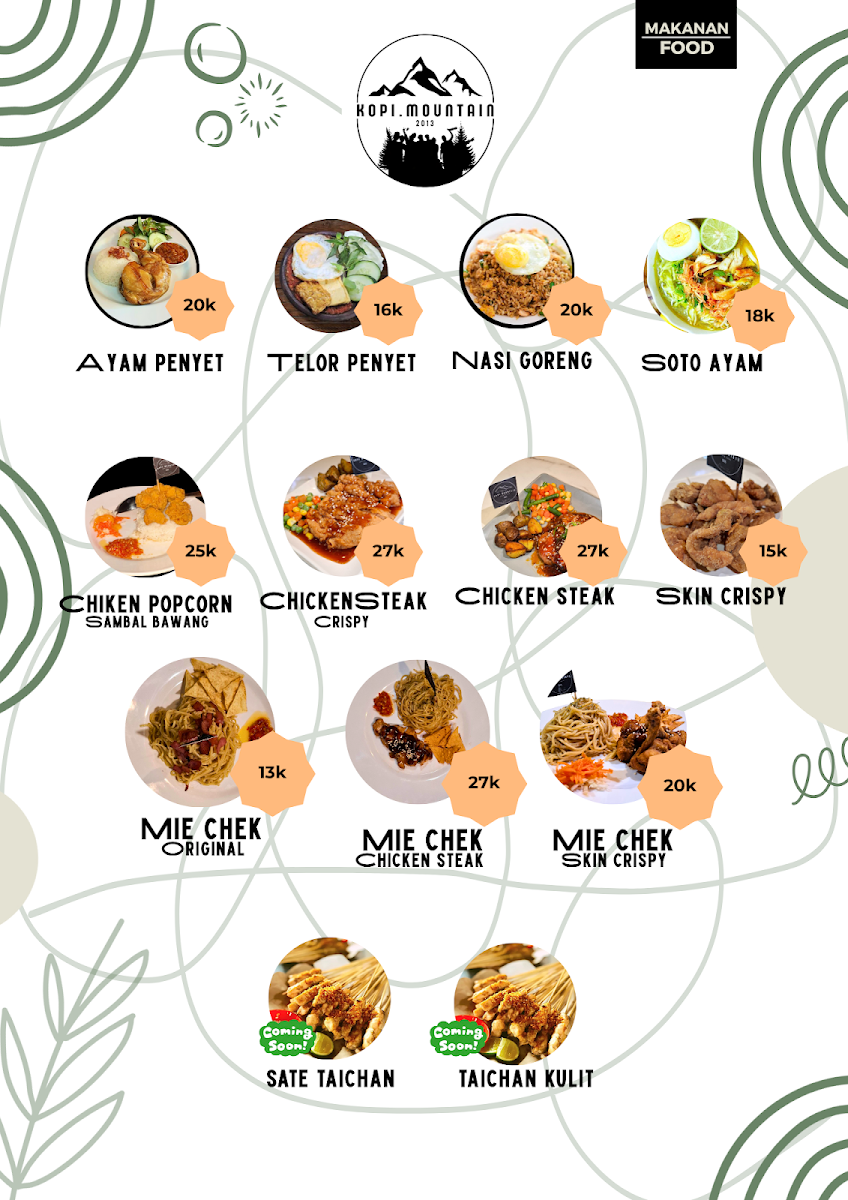 Mountain Coffee Shop Photo Menu 5