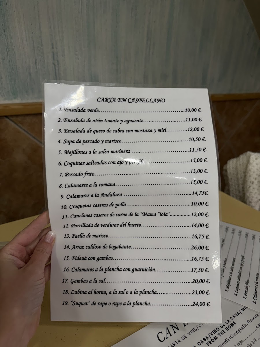 Restaurant Can Bertu Photo Menu 10