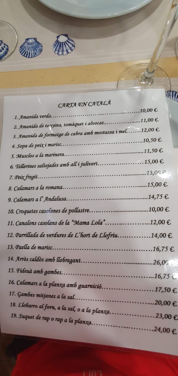 Restaurant Can Bertu Photo Menu 2