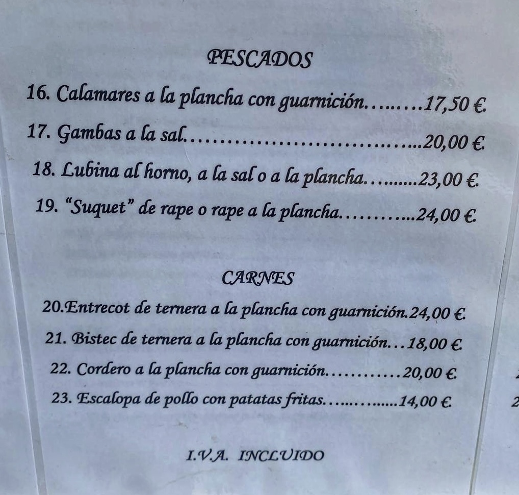 Restaurant Can Bertu Photo Menu 7