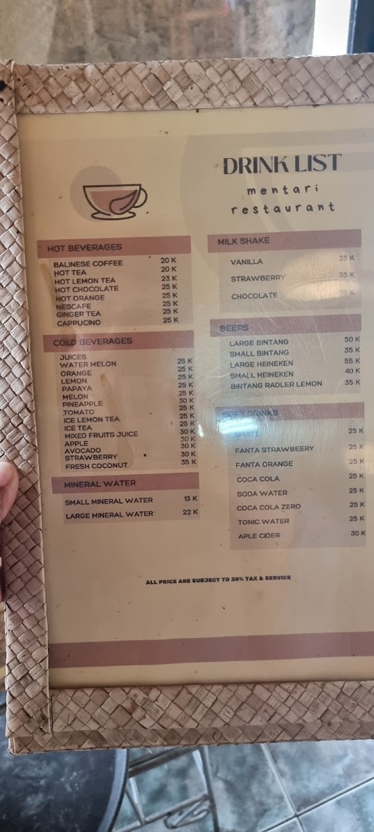 Mentari Restoran ᬫᭂᬦ᭄ᬢᬭᬶᬭᬾᬲ᭄ᬢᭀᬭᬦ᭄ Photo Menu 3