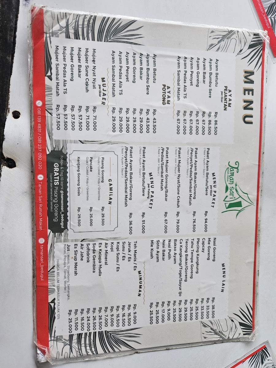 Mentari Restoran ᬫᭂᬦ᭄ᬢᬭᬶᬭᬾᬲ᭄ᬢᭀᬭᬦ᭄ Photo Menu 4