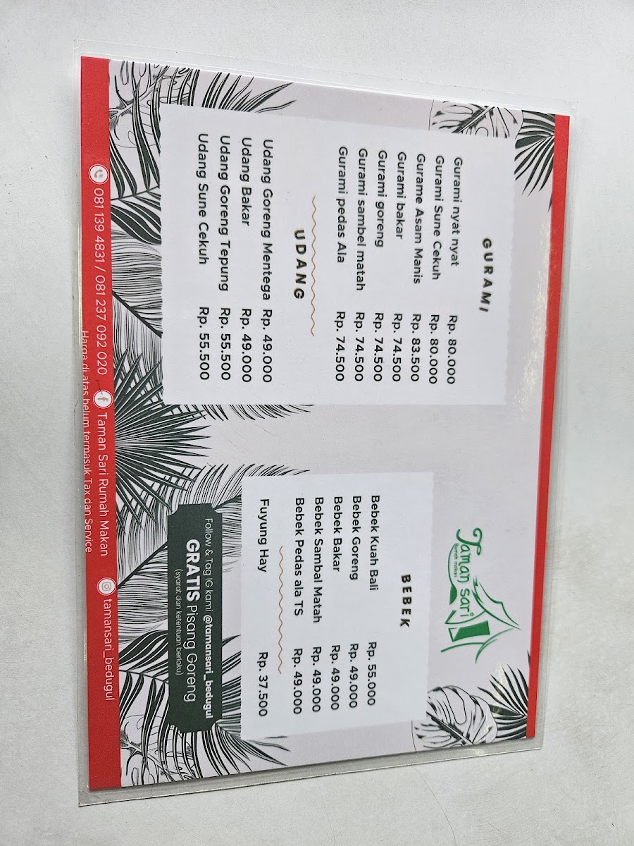 Mentari Restoran ᬫᭂᬦ᭄ᬢᬭᬶᬭᬾᬲ᭄ᬢᭀᬭᬦ᭄ Photo Menu 6