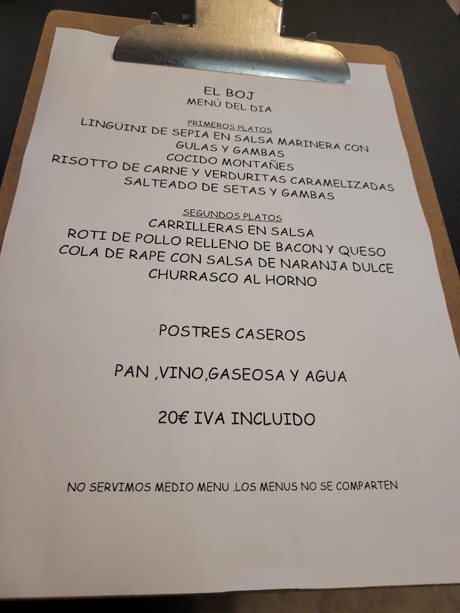 El Boj Restaurante Photo Menu 1