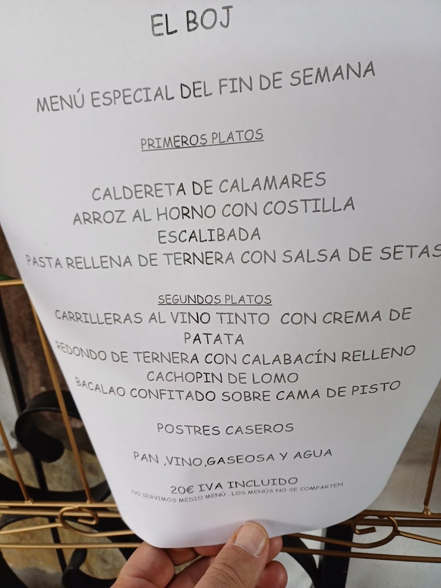 El Boj Restaurante Photo Menu 2