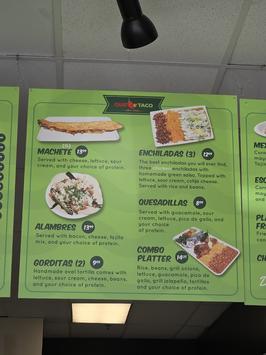 Que taco Burnsville Photo Menu 3