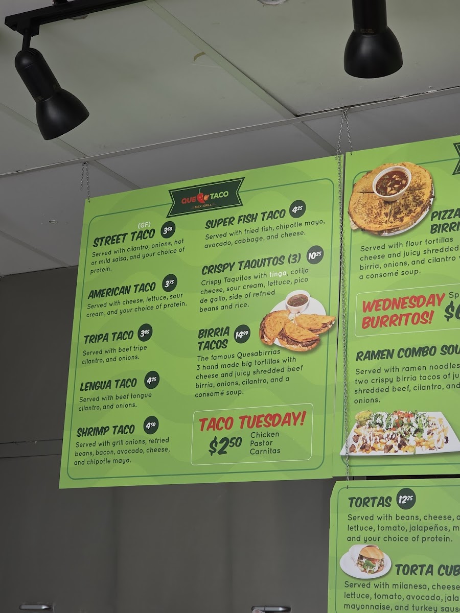 Que taco Burnsville Photo Menu 4