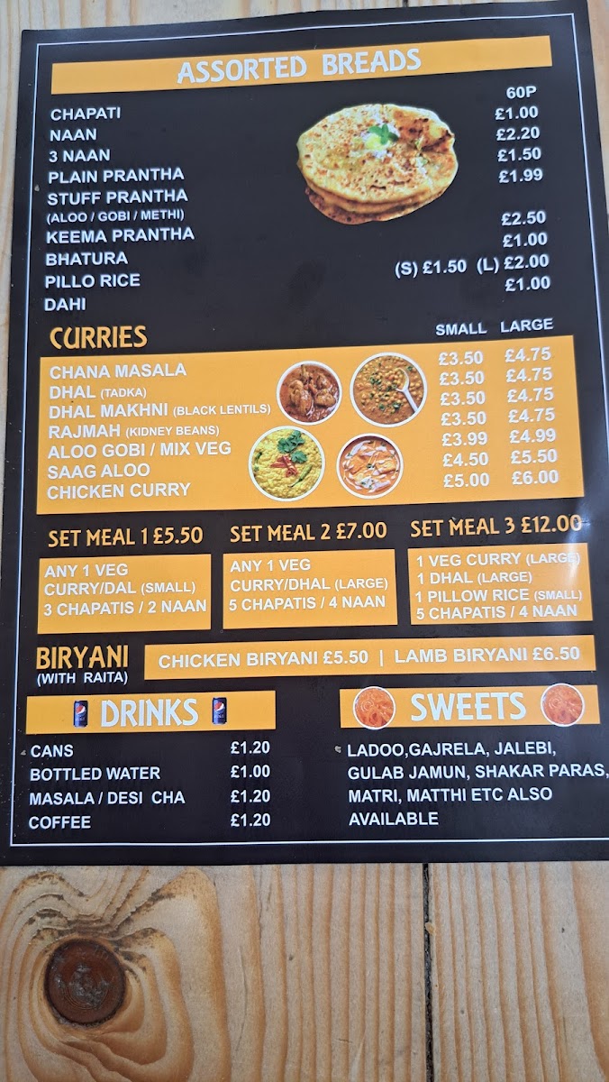 Tazza Takeway Photo Menu 1