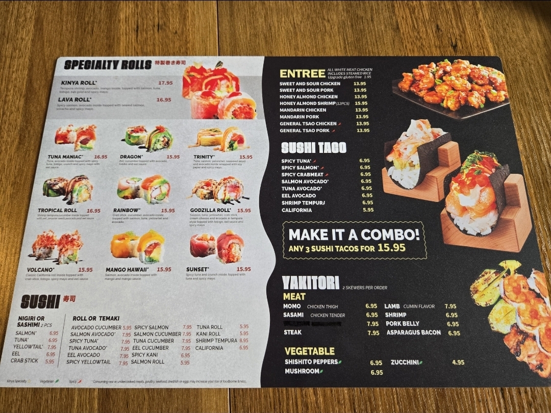 Kinya Ramen - Meridian Photo Menu 3