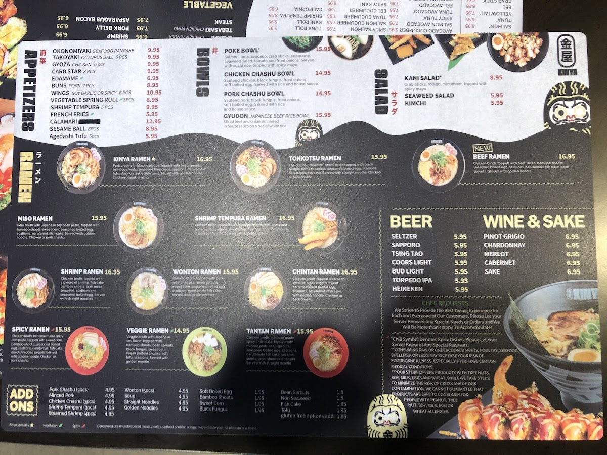 Kinya Ramen - Meridian Photo Menu 7