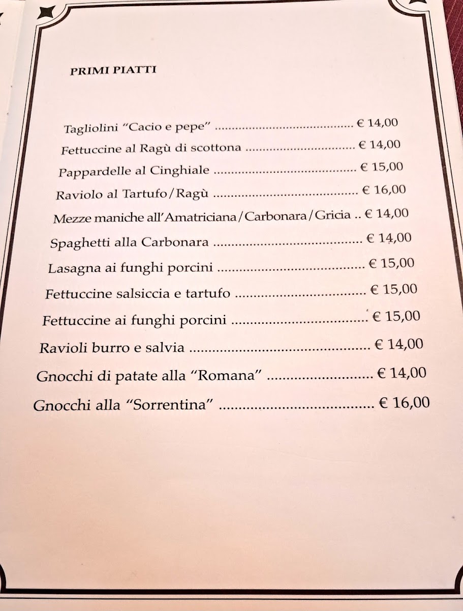Antica Osteria Da Pietro Photo Menu 1