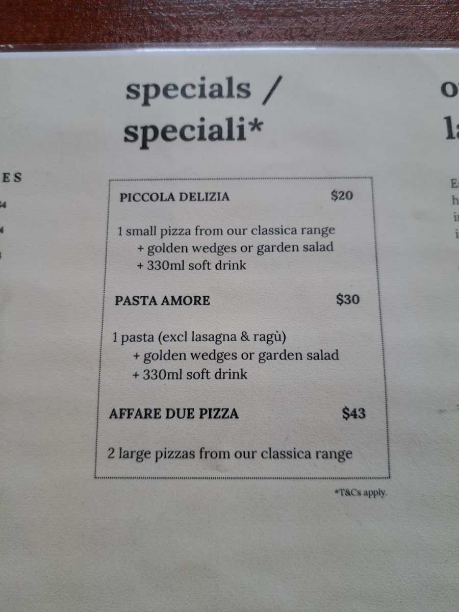 Rugantini's Pizza Bar Photo Menu 4