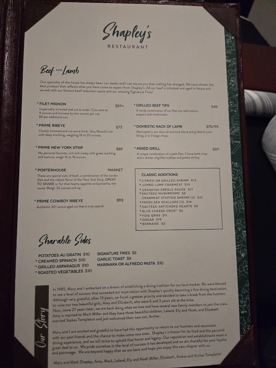Shapley's Restaurant Photo Menu 5