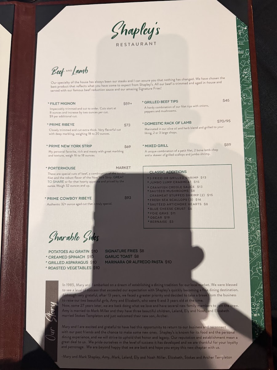 Shapley's Restaurant Photo Menu 6