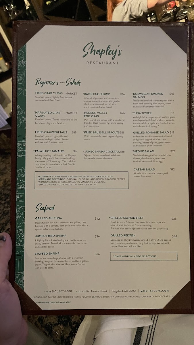 Shapley's Restaurant Photo Menu 7