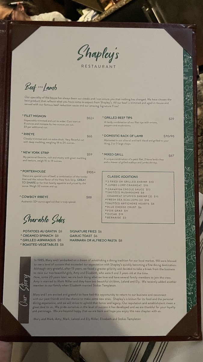 Shapley's Restaurant Photo Menu 8