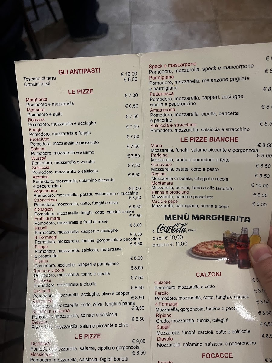 Pizzeria Da Filippo Pisa Photo Menu 1